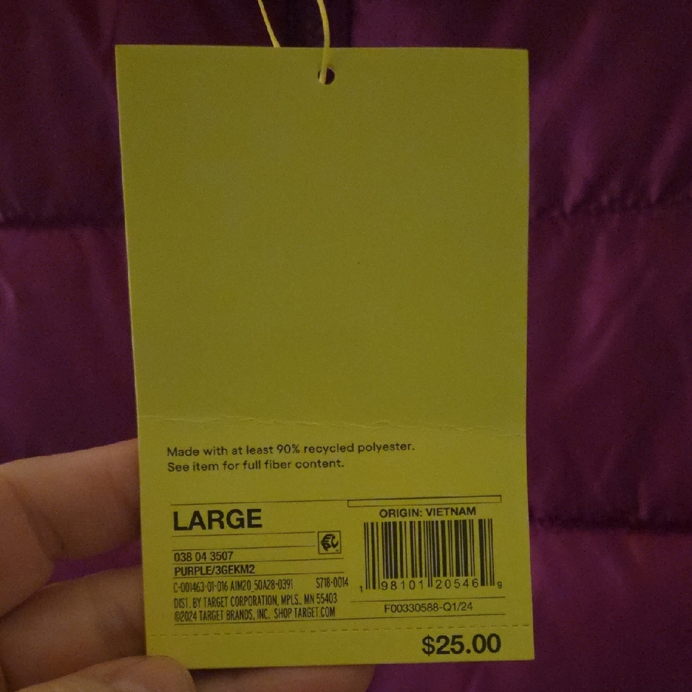 Purple Puffer Vest - Picture 4 of 5